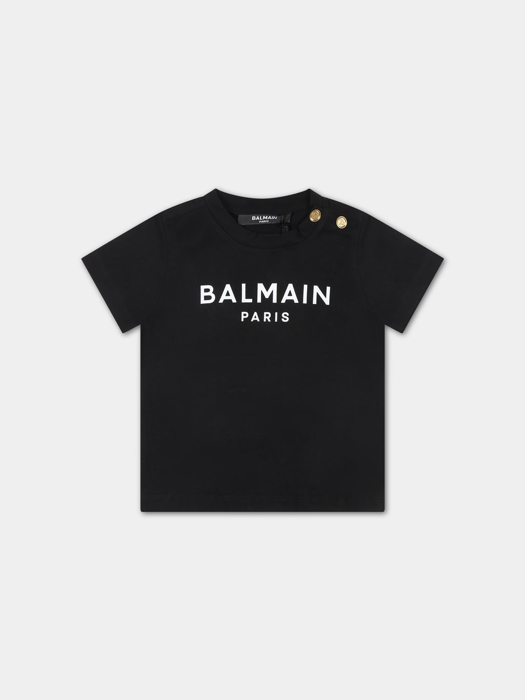 Black t-shirt for baby girl with logo